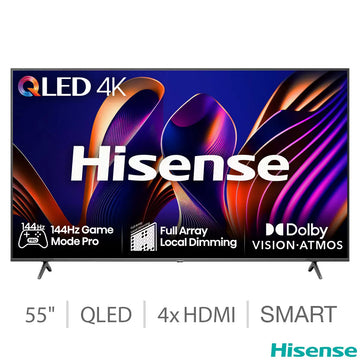 Hisense 55E77NQTUK PRO 55 Inch QLED 144Hz Freely Smart TV