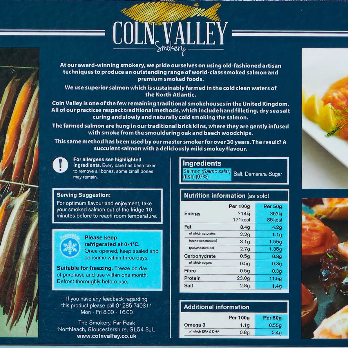 Coln Valley Gravadlax, 2 x 500g (Serves 4-6 people per 500g)