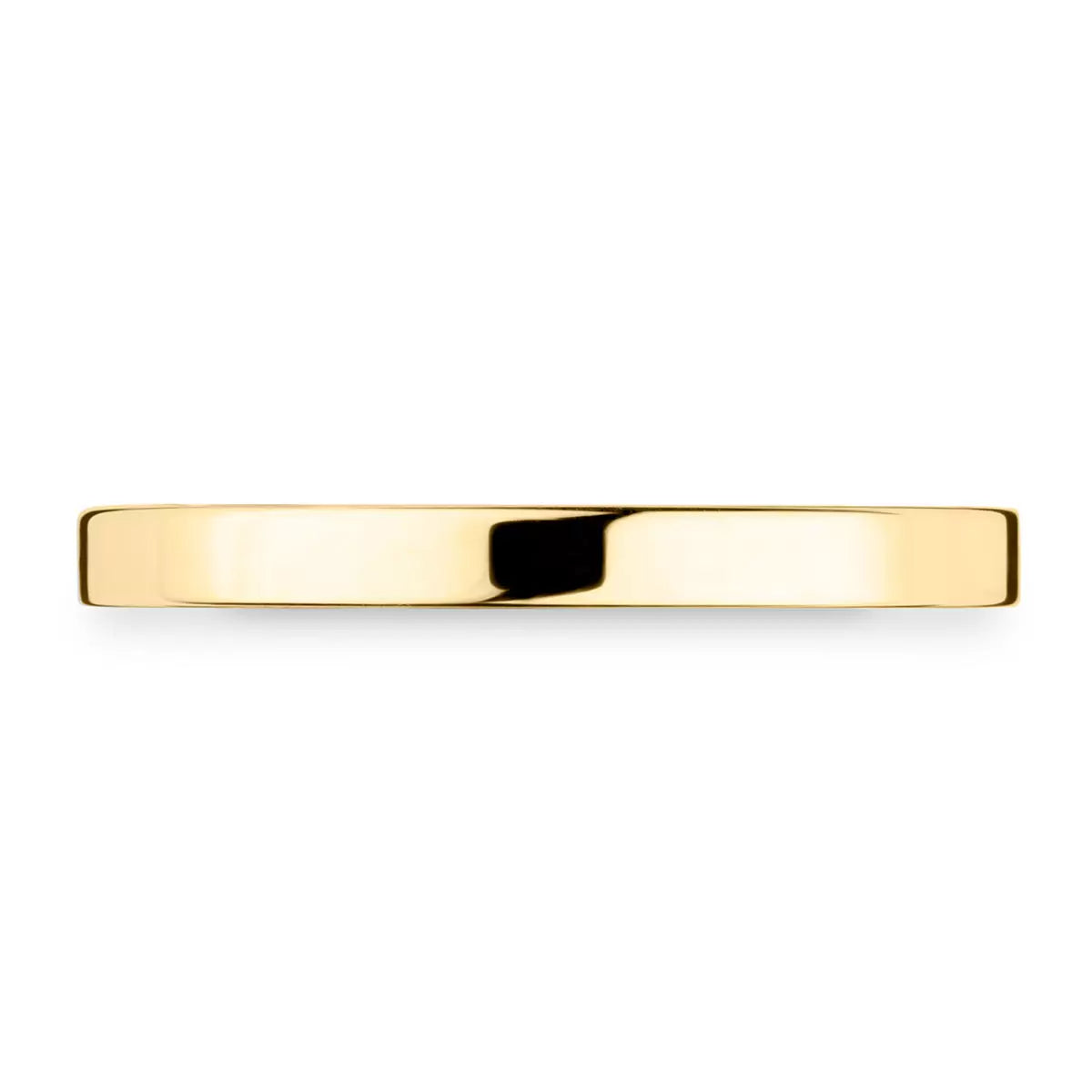 2.0mm Classic Flat Court Wedding Ring, 18ct Yellow Gold