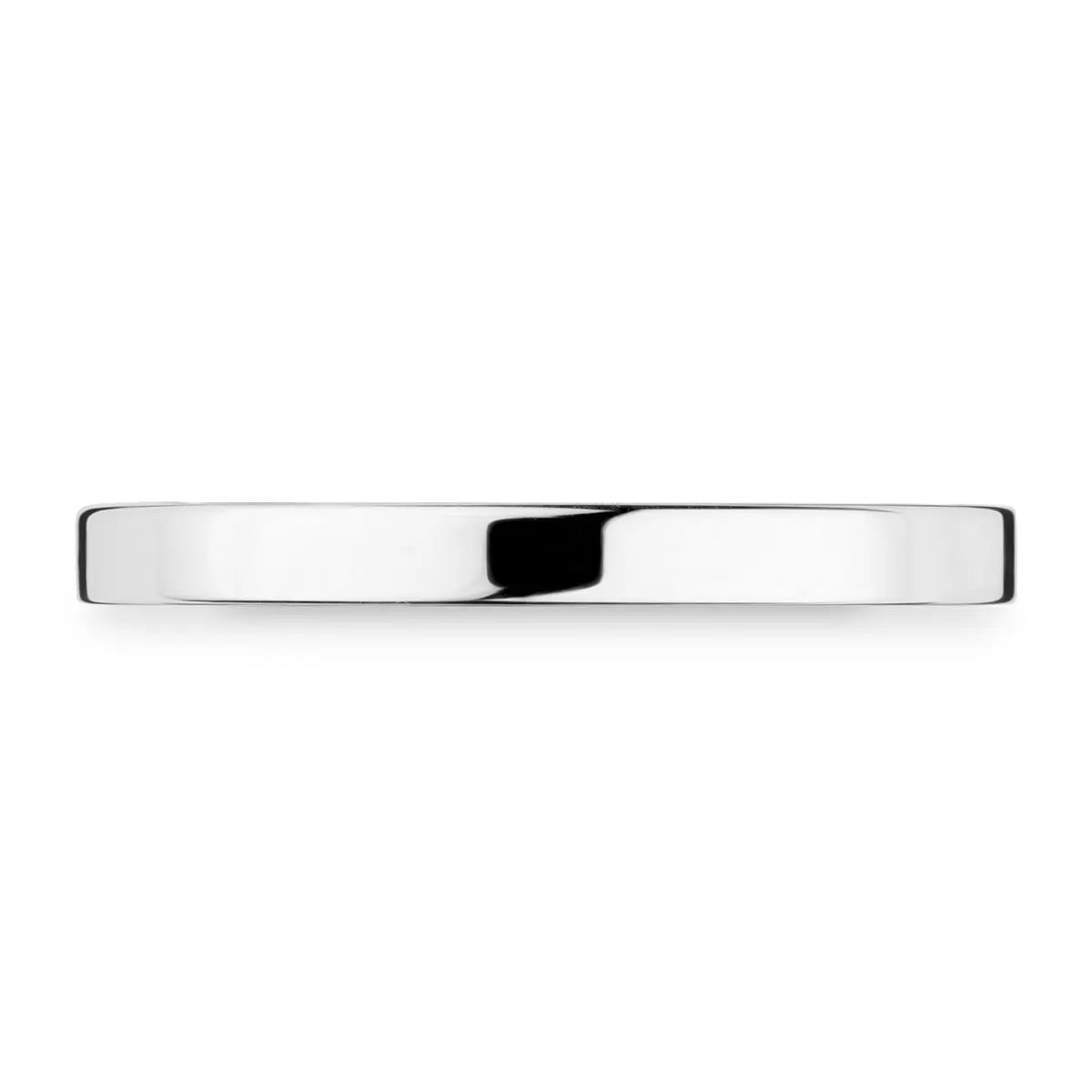 2.0mm Classic Flat Court Wedding Ring, Platinum