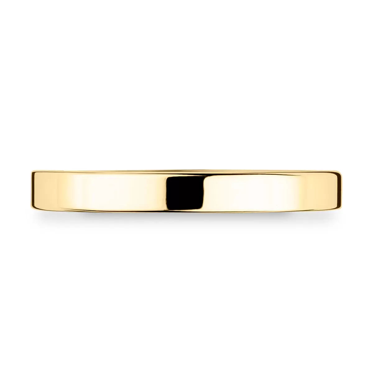 2.5mm Classic Flat Court Wedding Ring, 18ct Yellow Gold