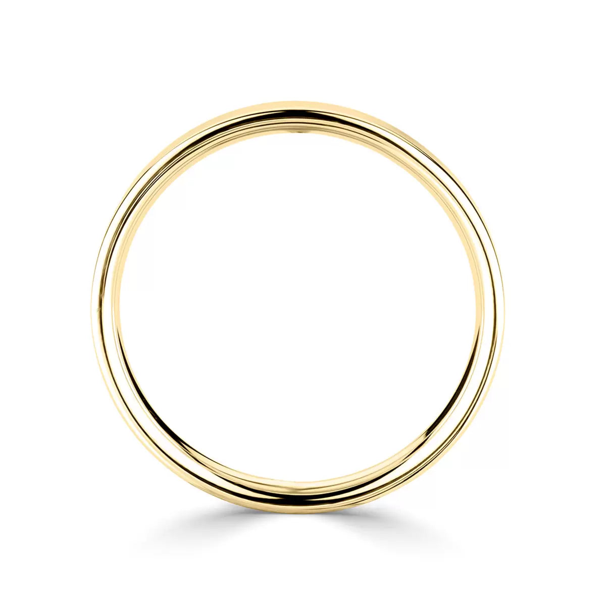 2.5mm Classic Flat Court Wedding Ring, 18ct Yellow Gold