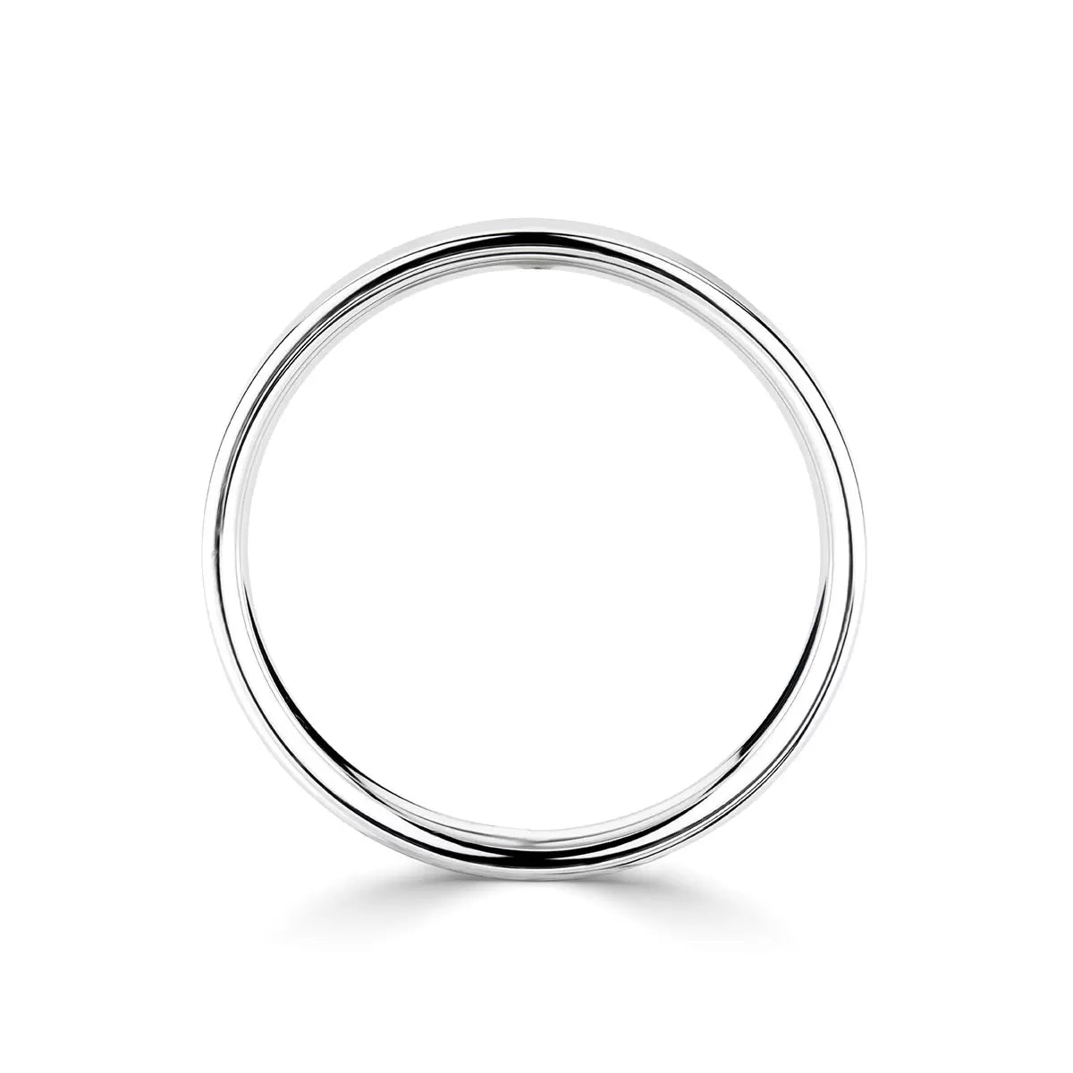 3.0mm Classic Flat Court Wedding Ring, Platinum
