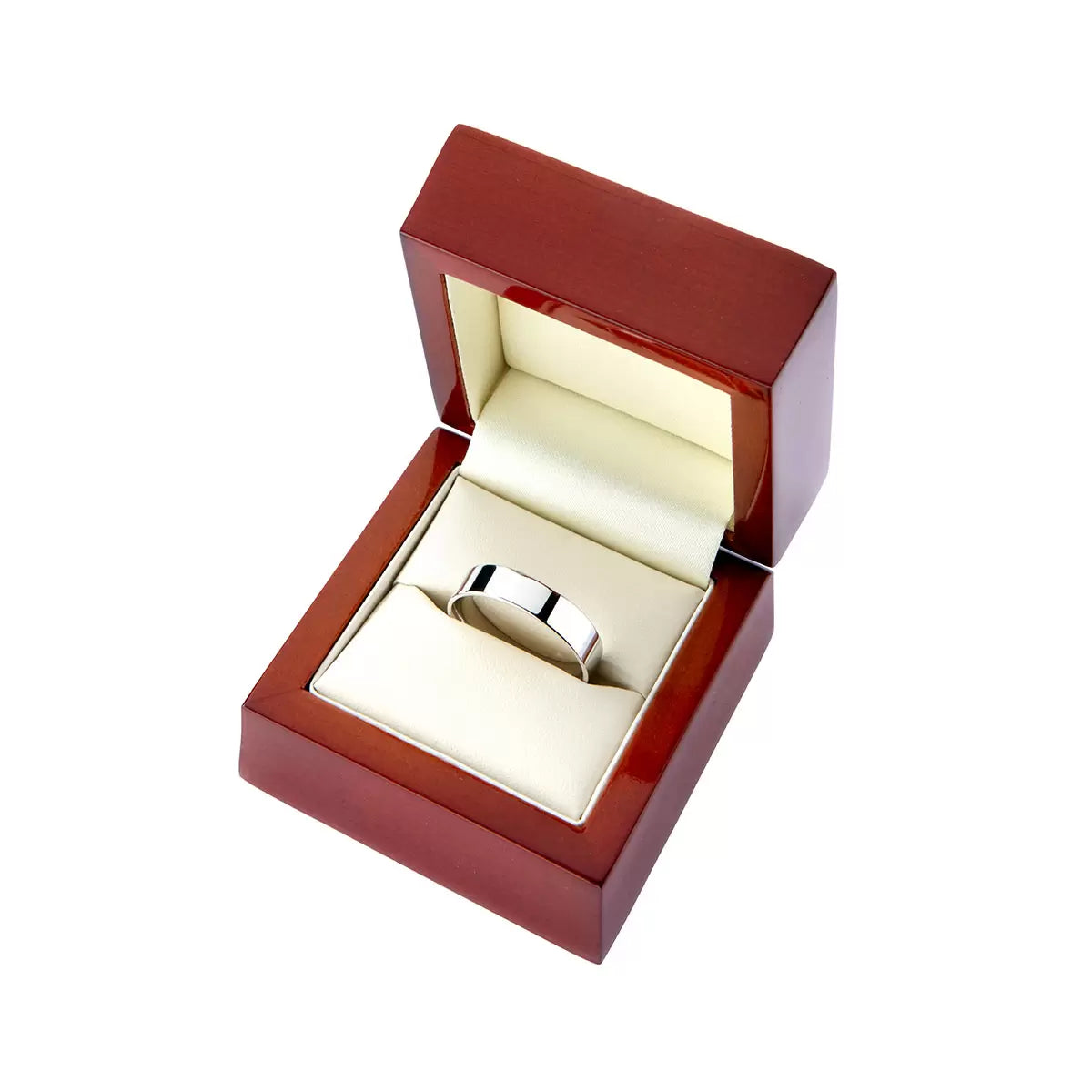 5.0mm Classic Flat Court Wedding Ring, Platinum