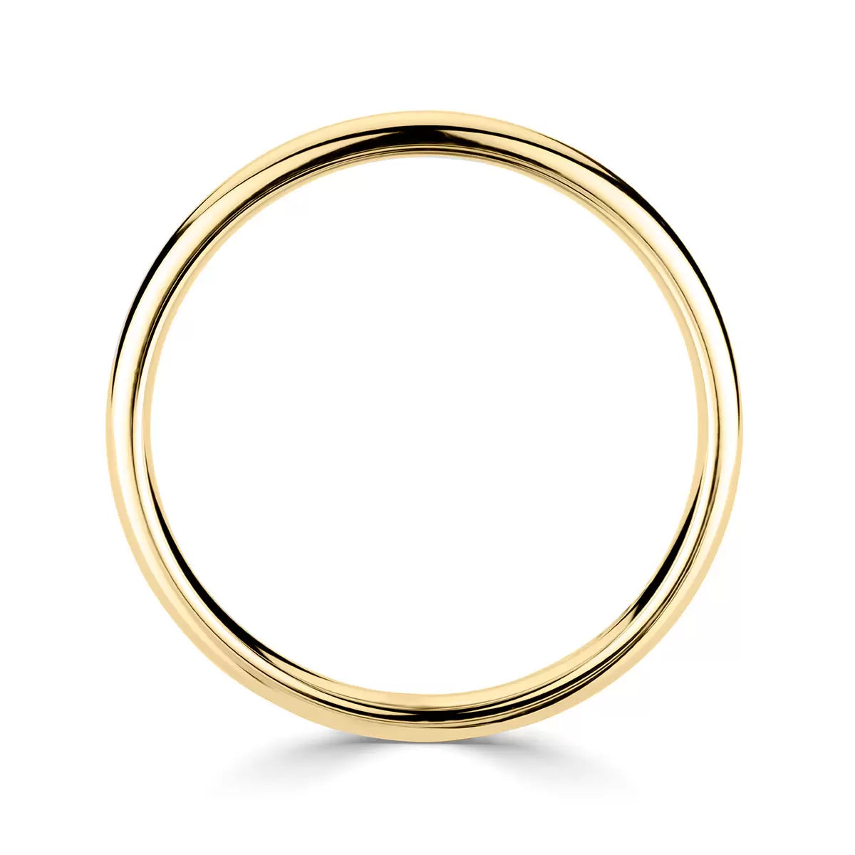2.0mm Classic Court Wedding Ring, 18ct Yellow Gold