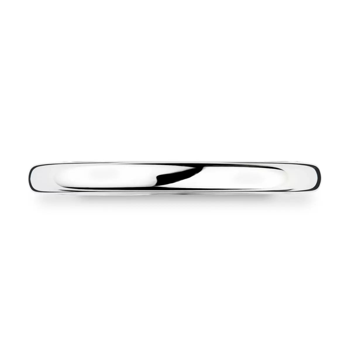 2.0mm Classic Court Wedding Ring, 18ct White Gold