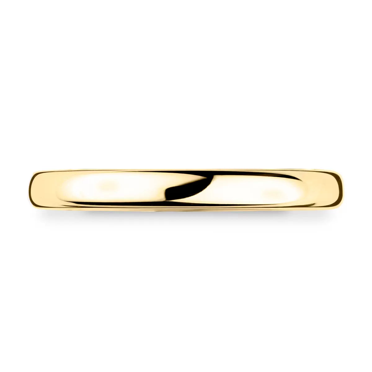 2.5mm Classic Court Wedding Ring, 18ct Yellow Gold