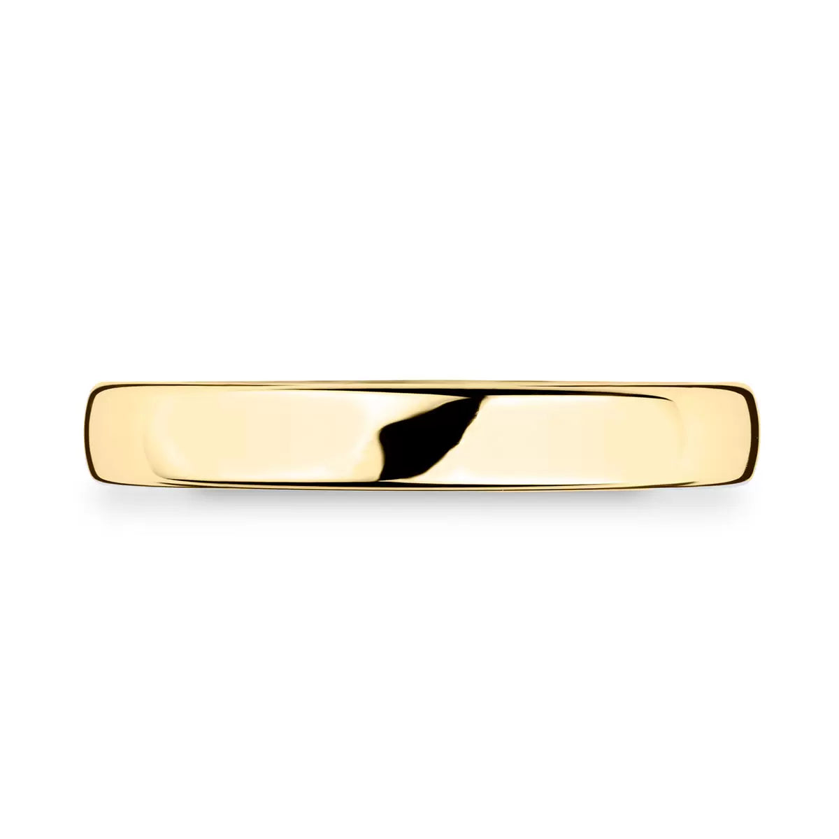 3.0mm Classic Court Wedding Ring, 18ct Yellow Gold