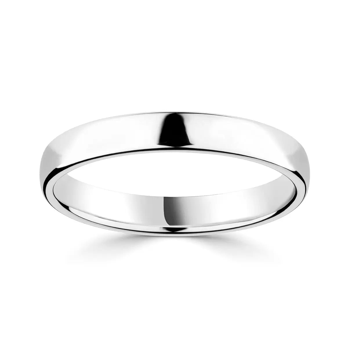 3.0mm Classic Court Wedding Ring, Platinum