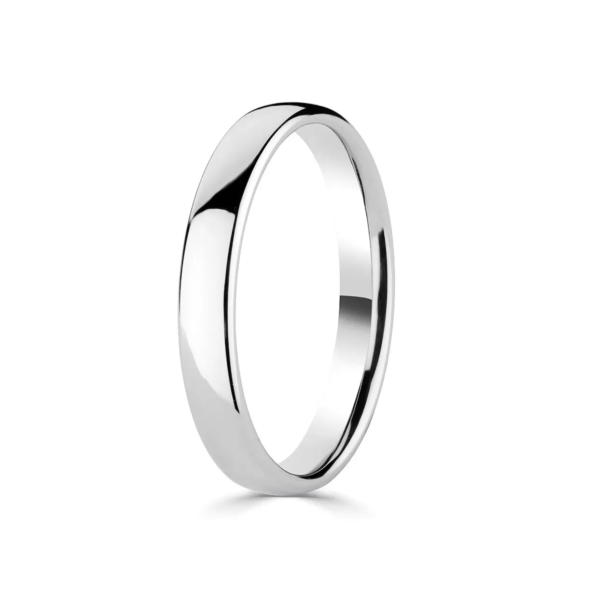 3.0mm Classic Court Wedding Ring, Platinum