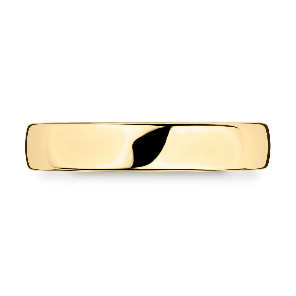 4.0mm Classic Court Wedding Ring, 18ct Yellow Gold
