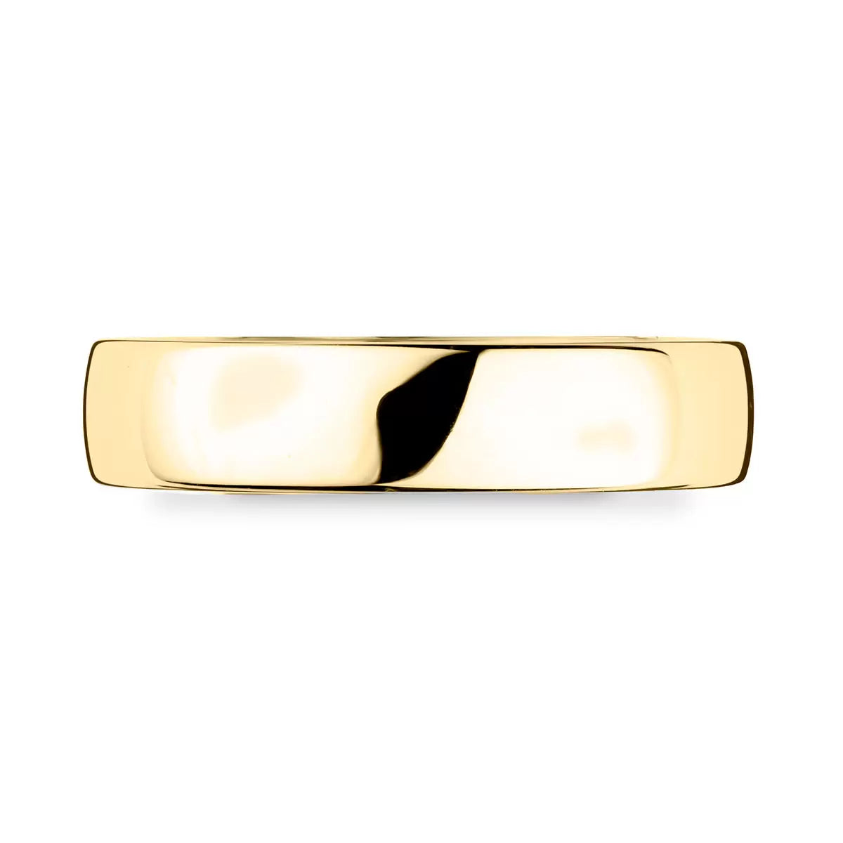 5.0mm Classic Court Wedding Ring, 18ct Yellow Gold