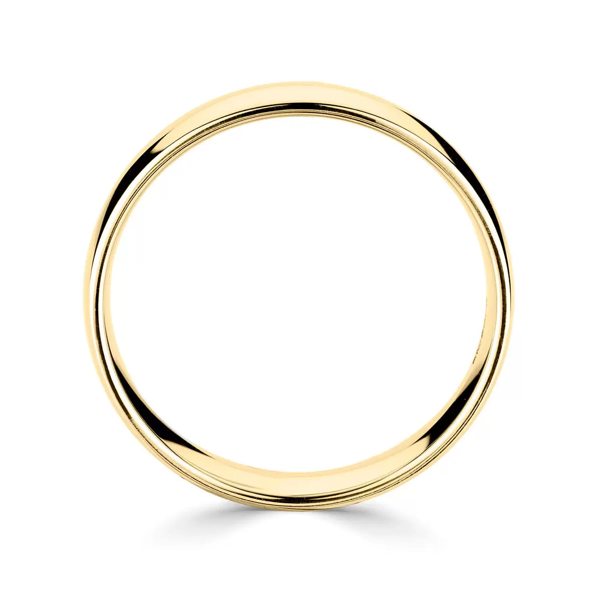 5.0mm Classic Court Wedding Ring, 18ct Yellow Gold