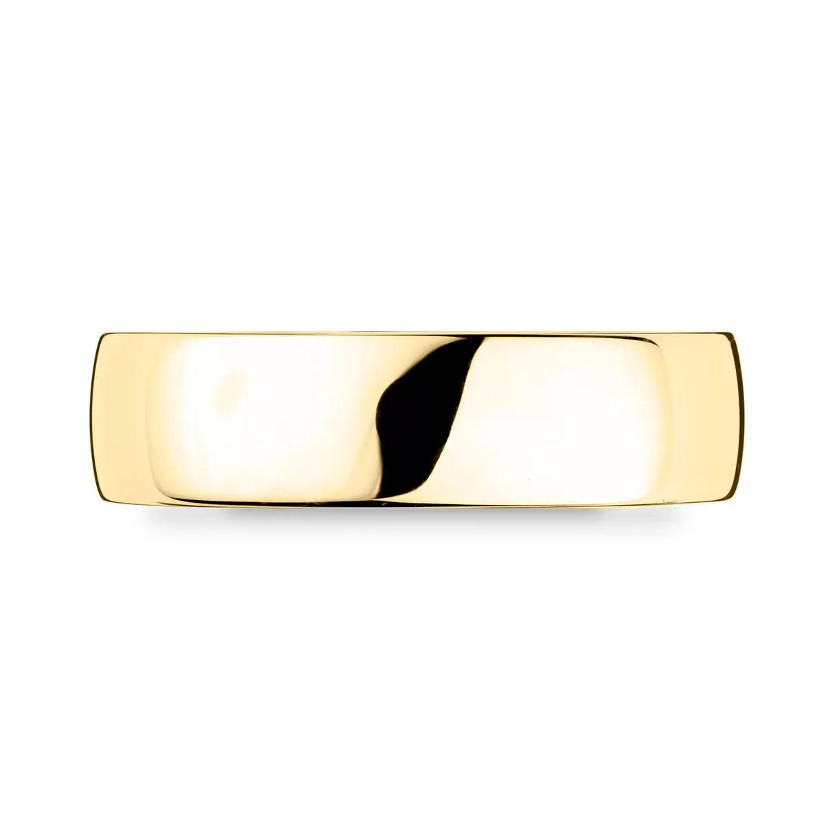 6.0mm Classic Court Wedding Ring, 18ct Yellow Gold