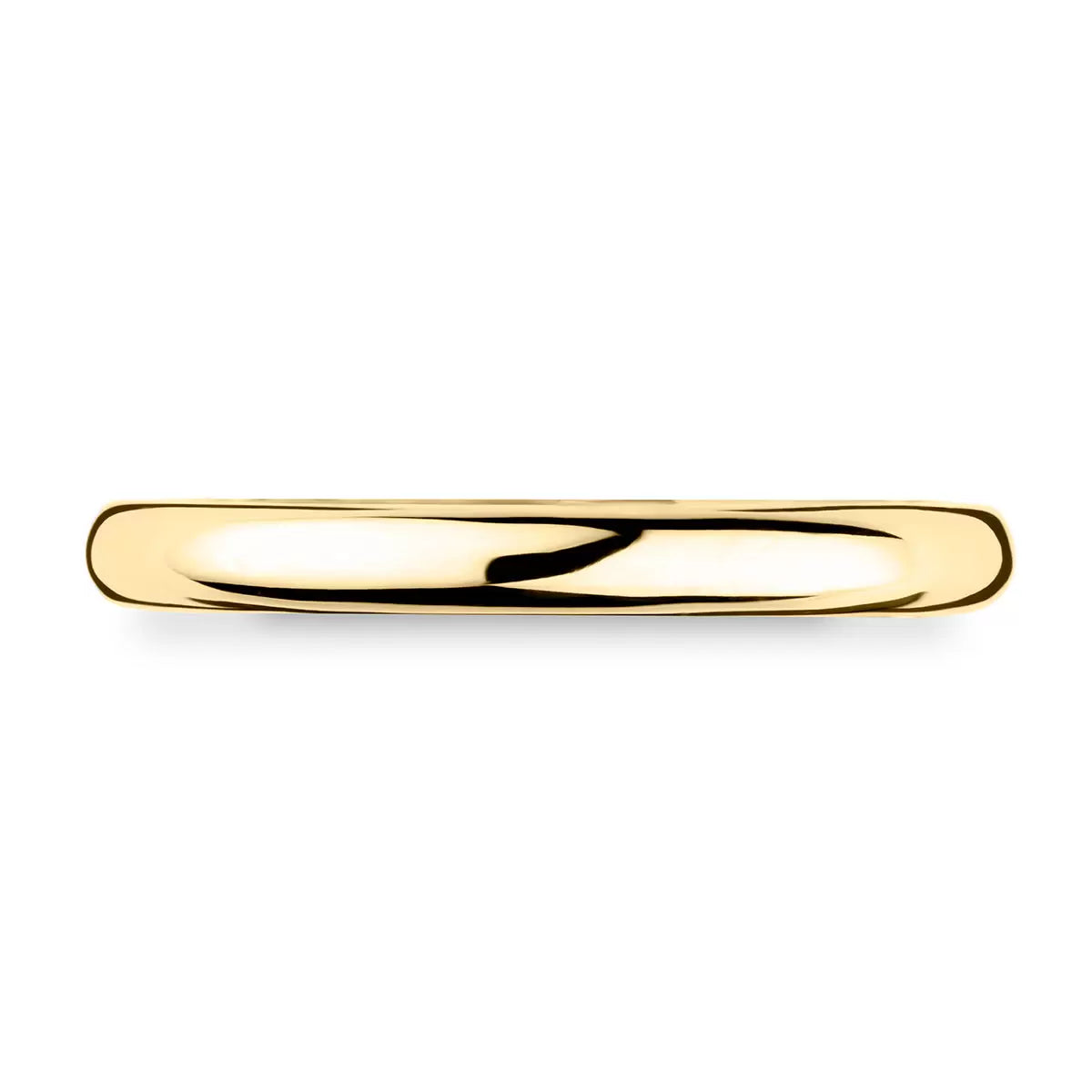 2.5mm Luxury Court Wedding Ring, 18ct Yellow Gold