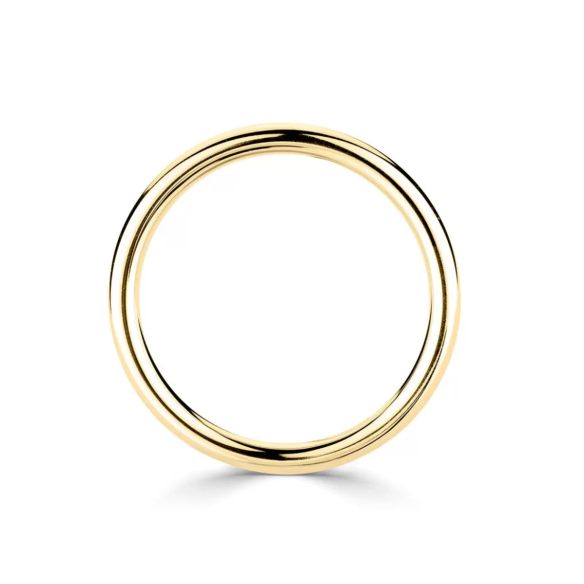 2.5mm Luxury Court Wedding Ring, 18ct Yellow Gold