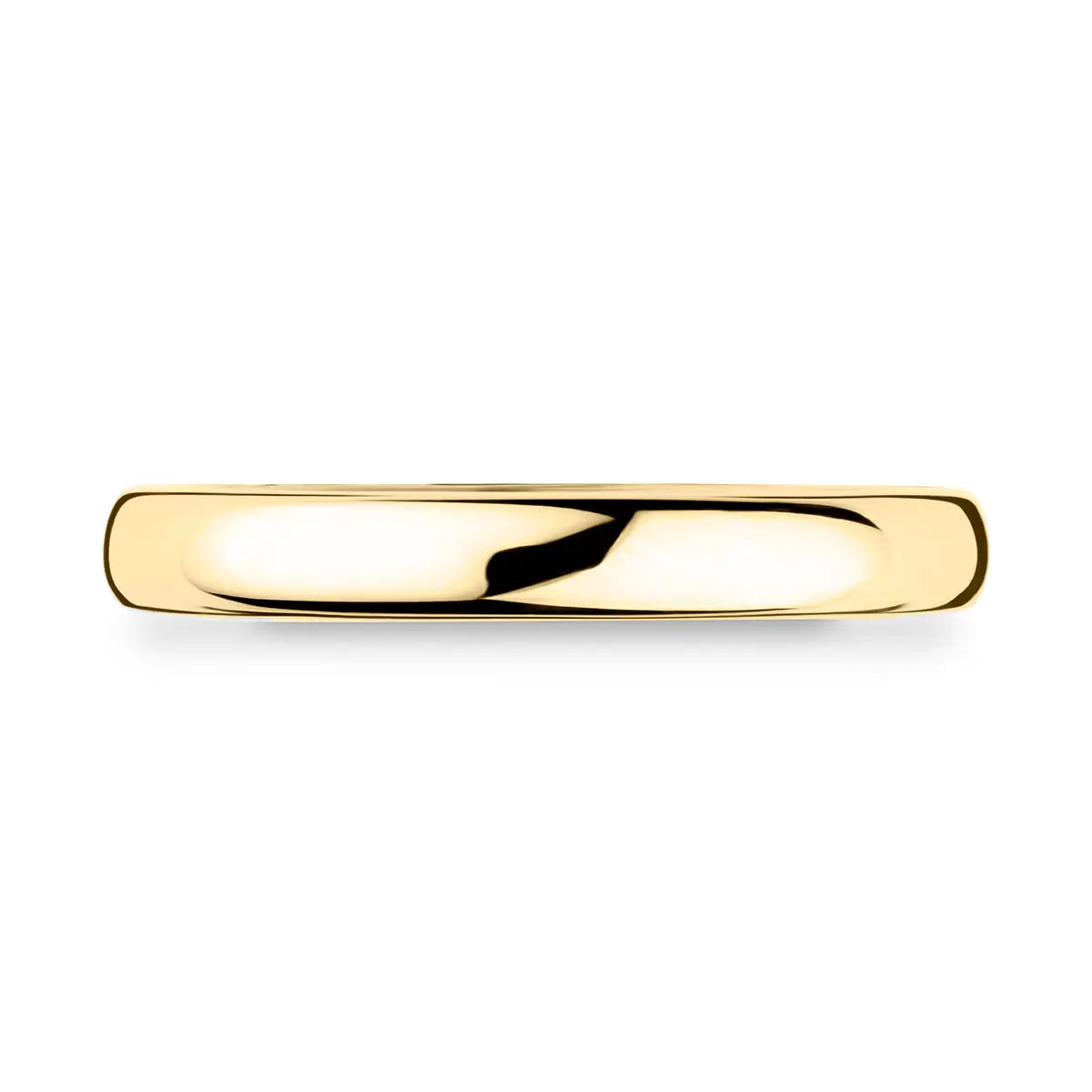 3.0mm Luxury Court Wedding Ring, 18ct Yellow Gold
