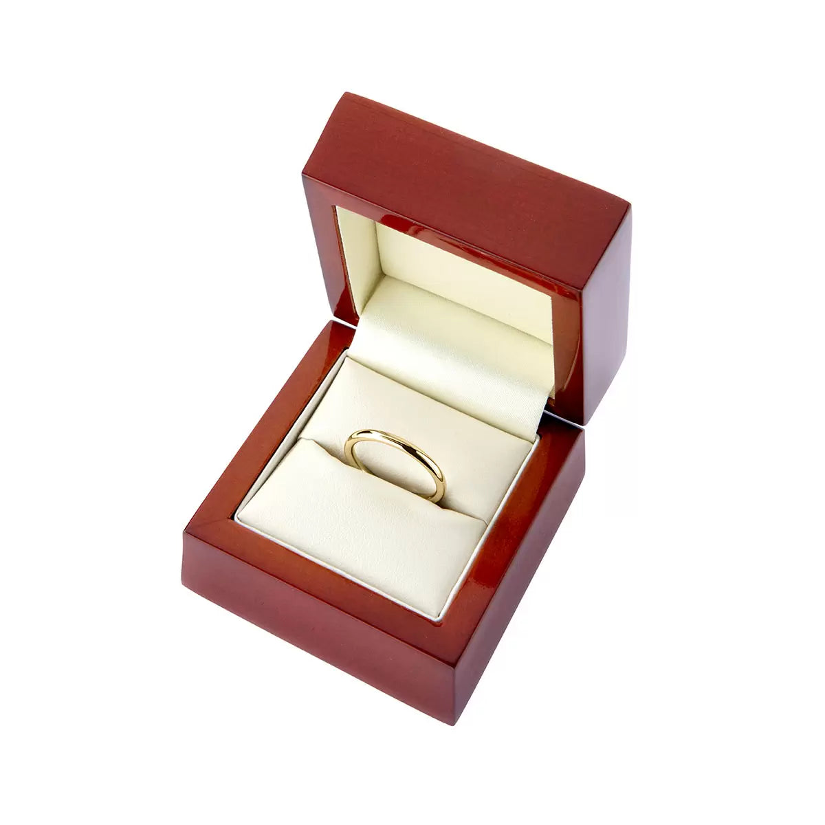 4.0mm Luxury Court Wedding Ring, 18ct Yellow Gold