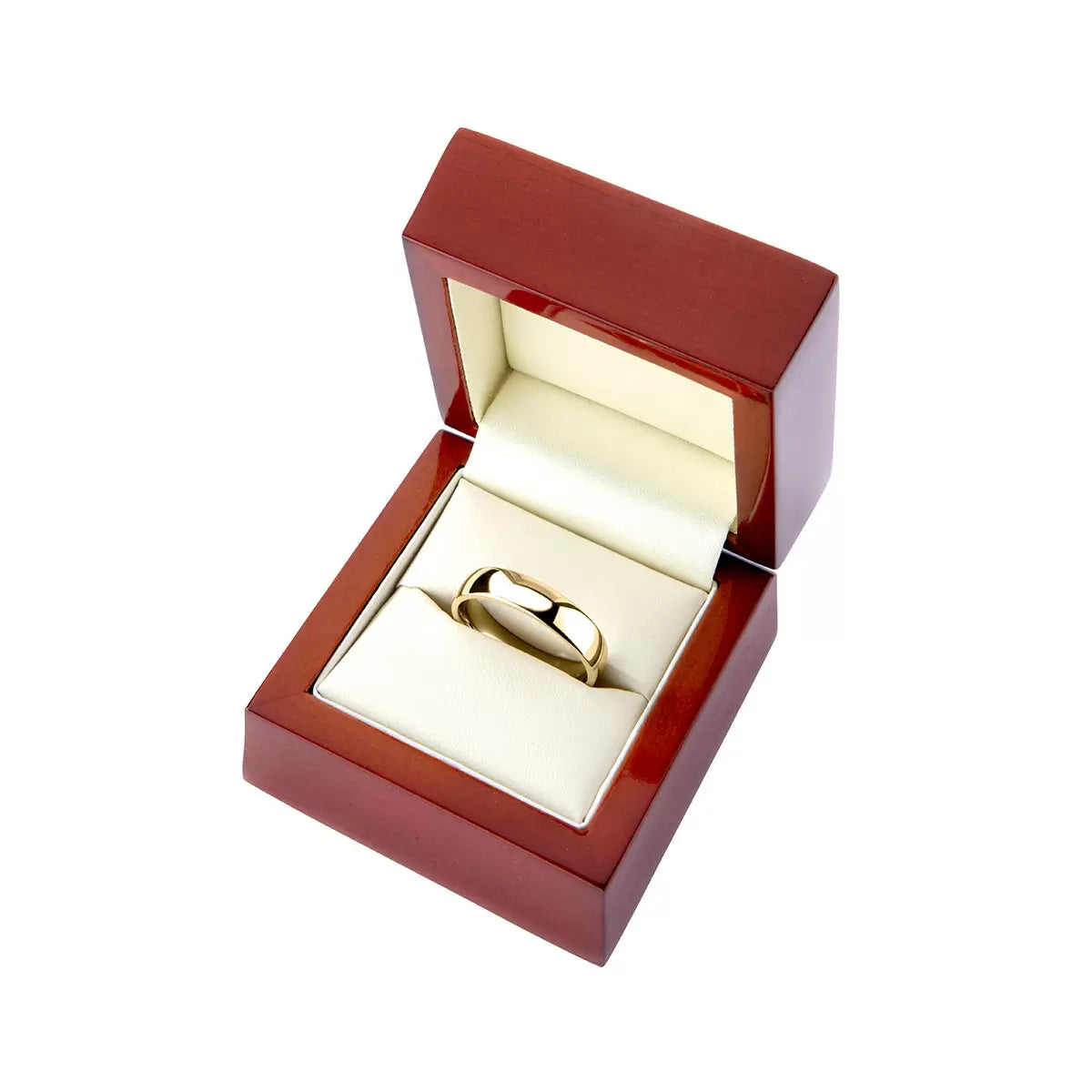 5.0mm Luxury Court Wedding Ring, 18ct Yellow Gold