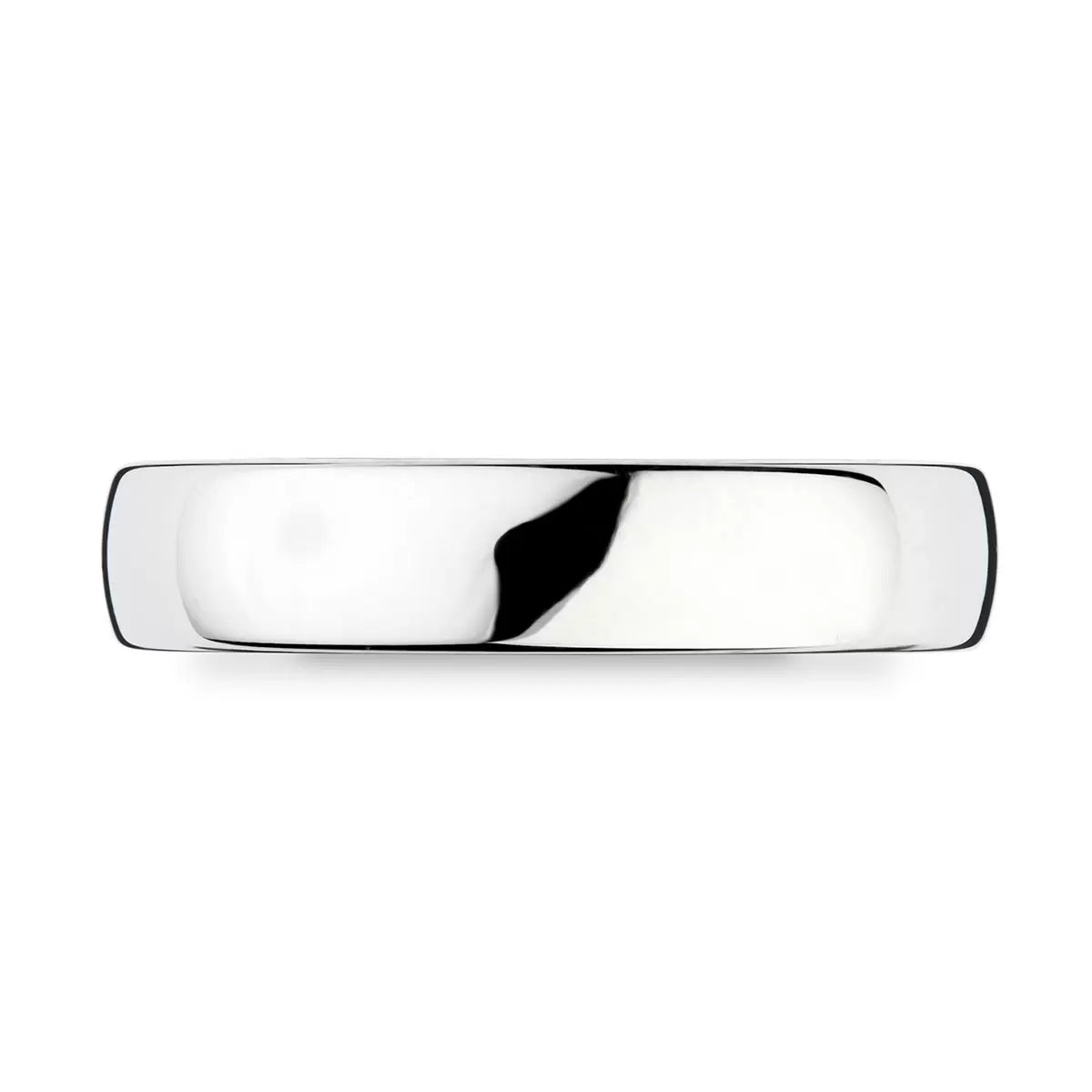 5.0mm Luxury Court Wedding Ring, 18ct White Gold