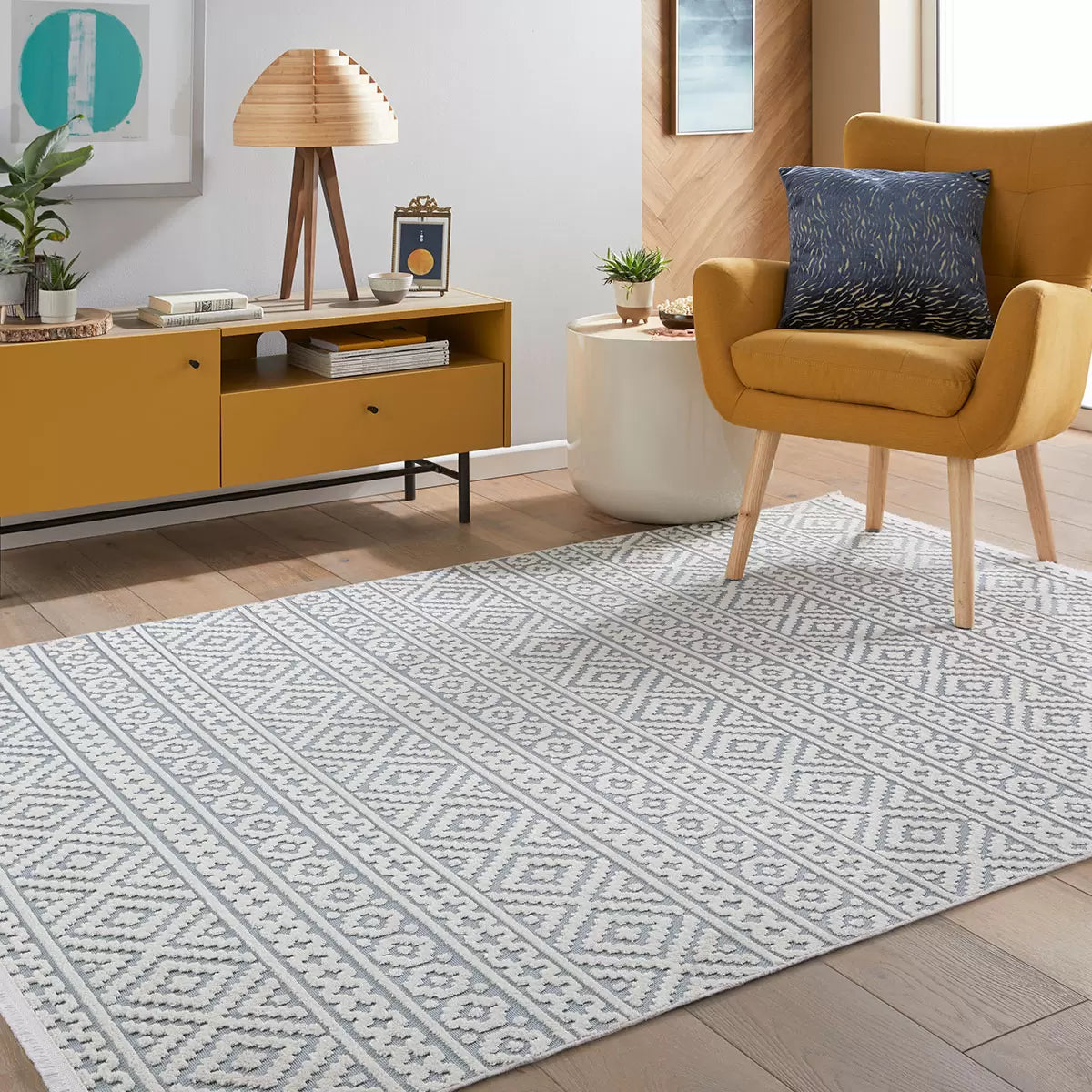 Concept Looms Jazz Blue Indoor Outdoor Rug, in 2 Sizes