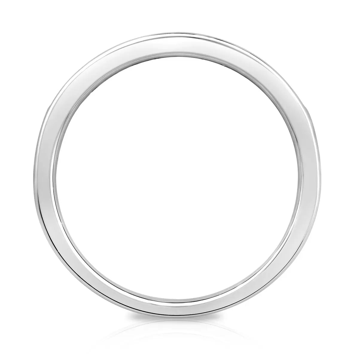 0.50ctw Princess Cut Diamond Half Eternity Ring, 18ct White Gold in 3 Sizes