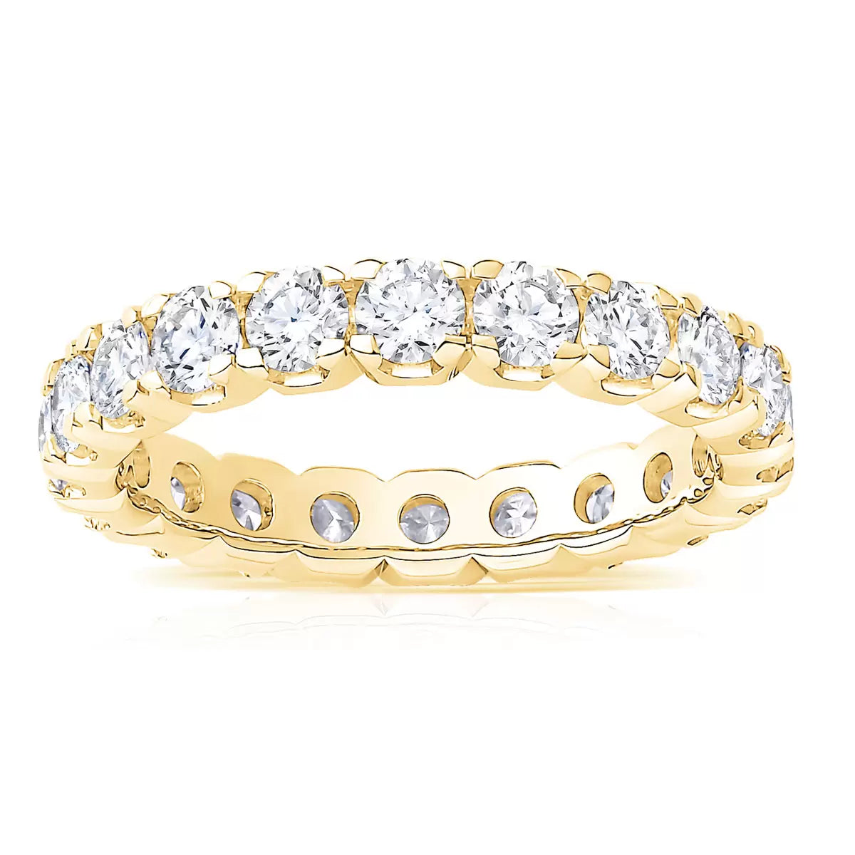 2.00ctw Round Brilliant Cut Diamond Eternity Ring, 18ct Yellow Gold in 6 Sizes
