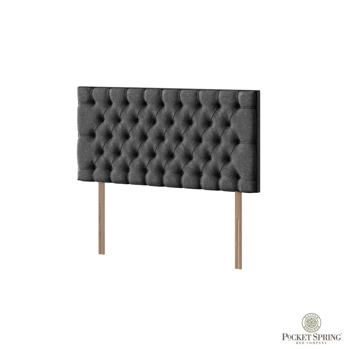 Pocket Spring Bed Company Florence Grey Fabric Headboard, King