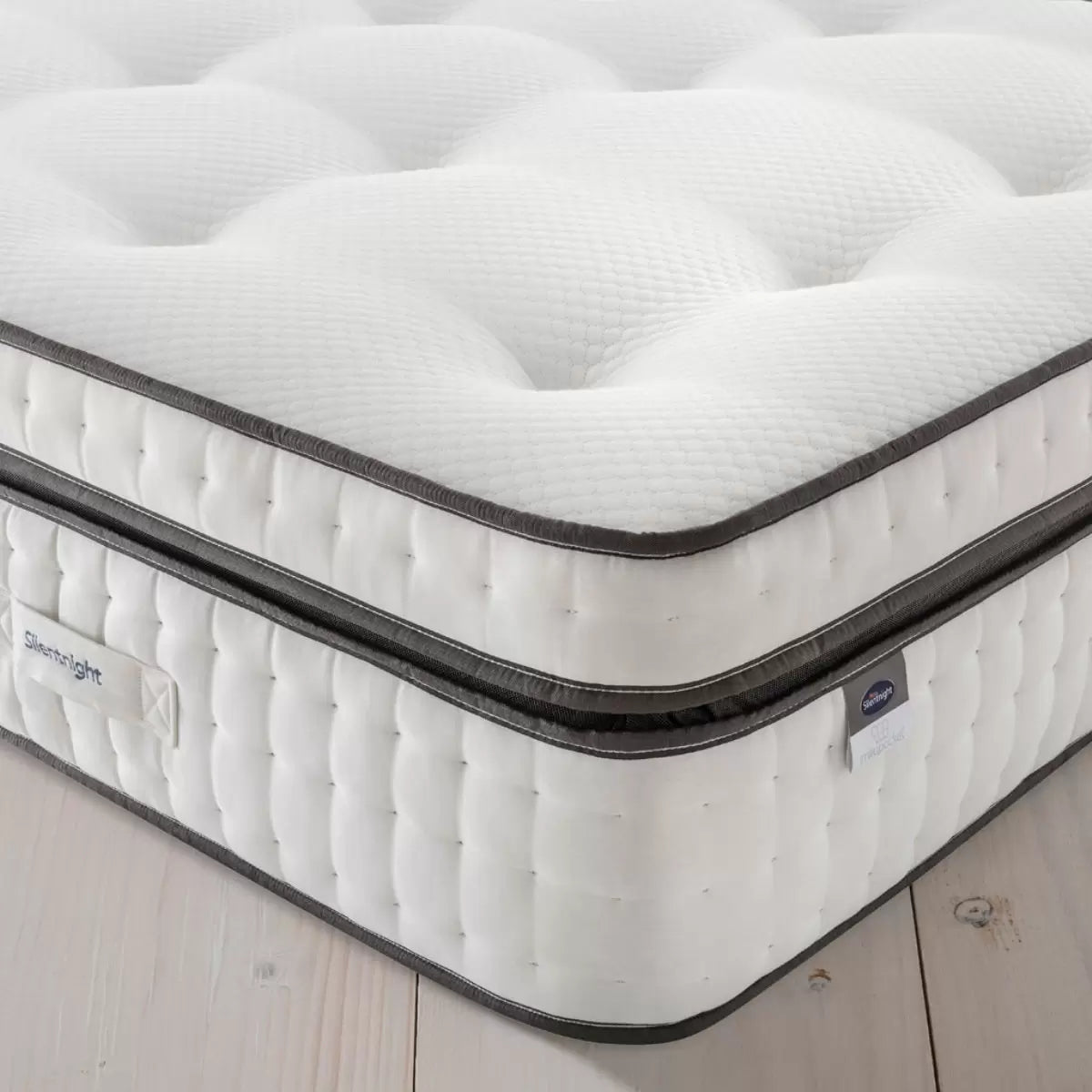Silentnight Geltex Ultraflex 3000 Mattress & Divan in Slate Grey, 2 Firmness