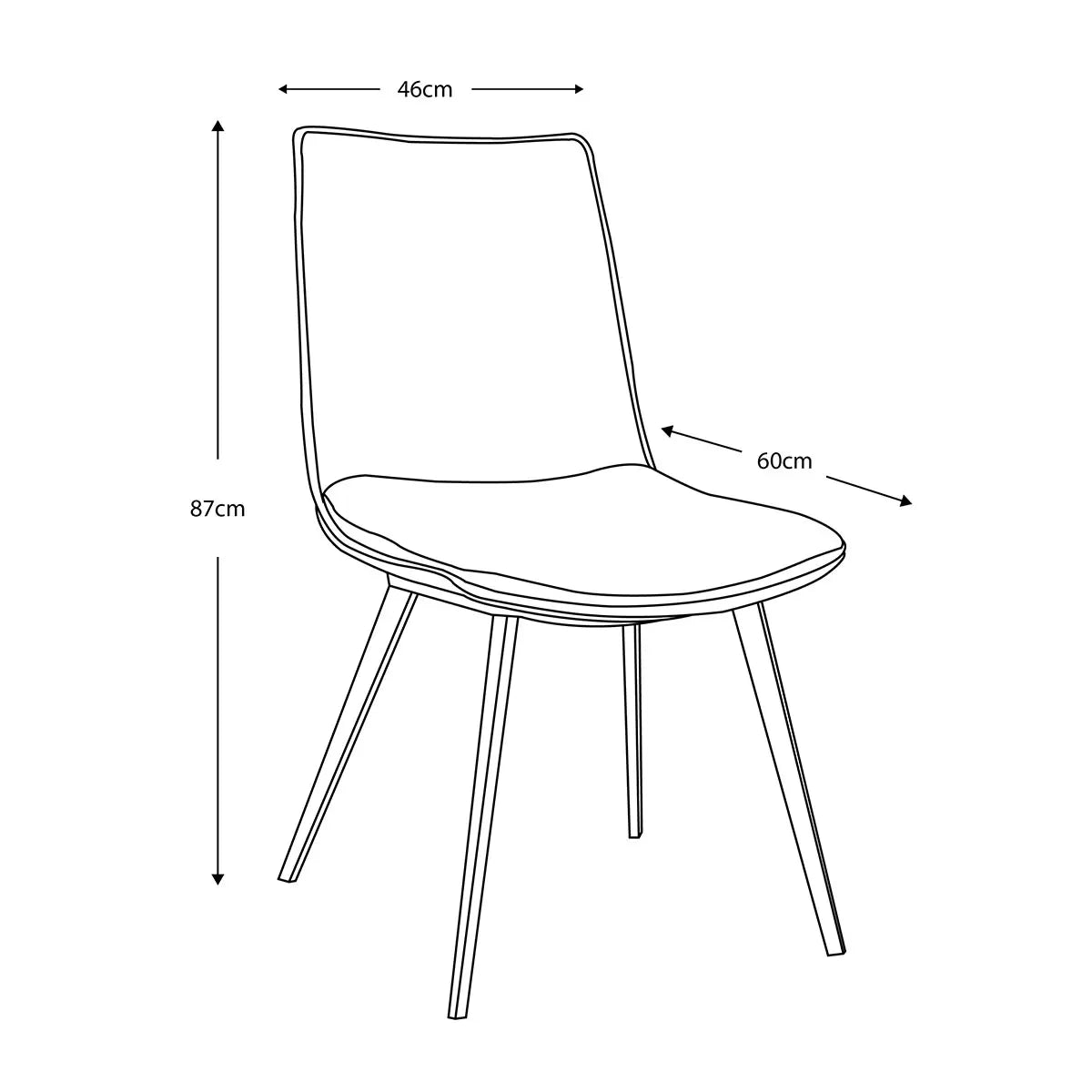 Gallery Hinks Grey Faux Leather Dining Chair, 2 Pack