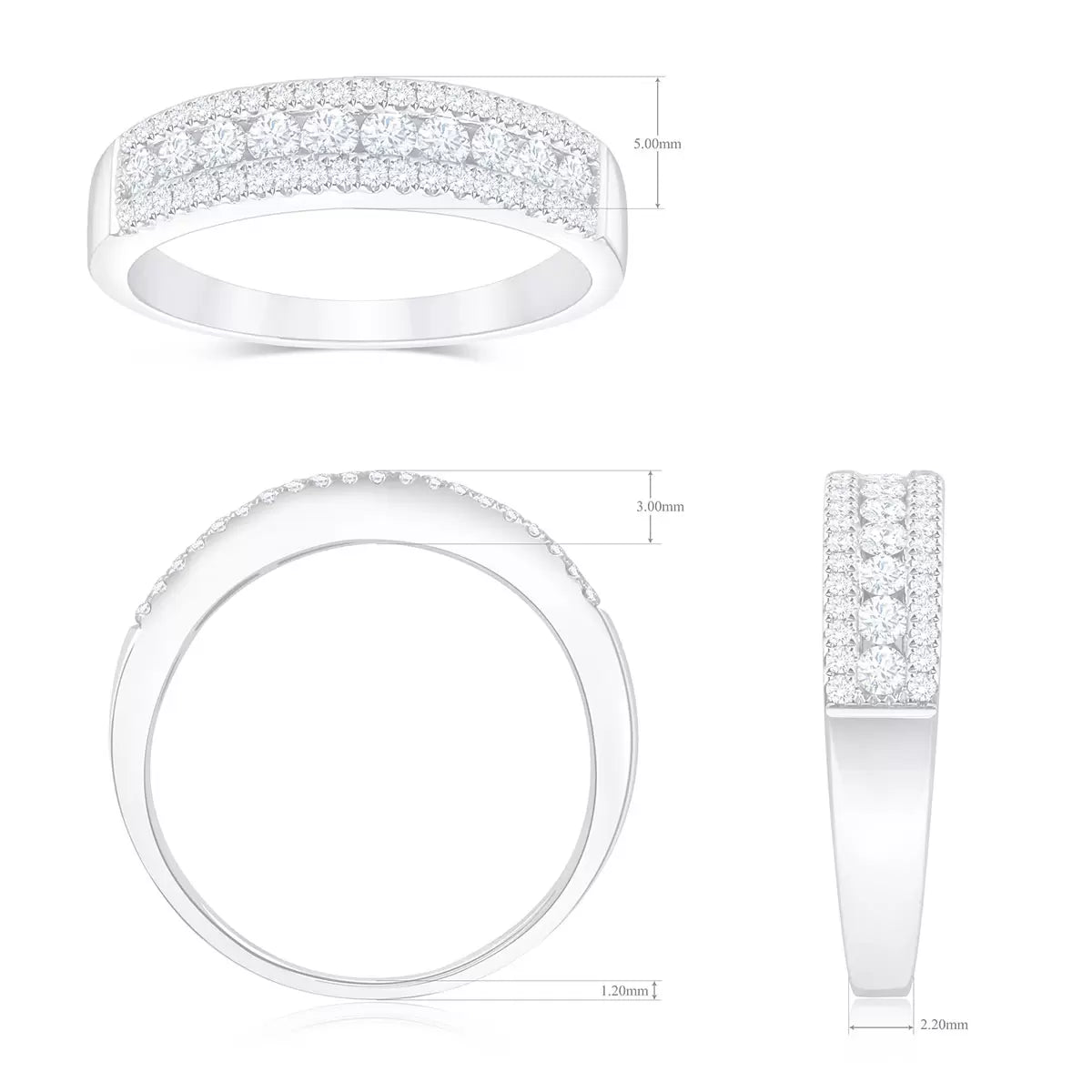 0.50ctw Round Brilliant Cut Diamond Ring, 14ct White Gold