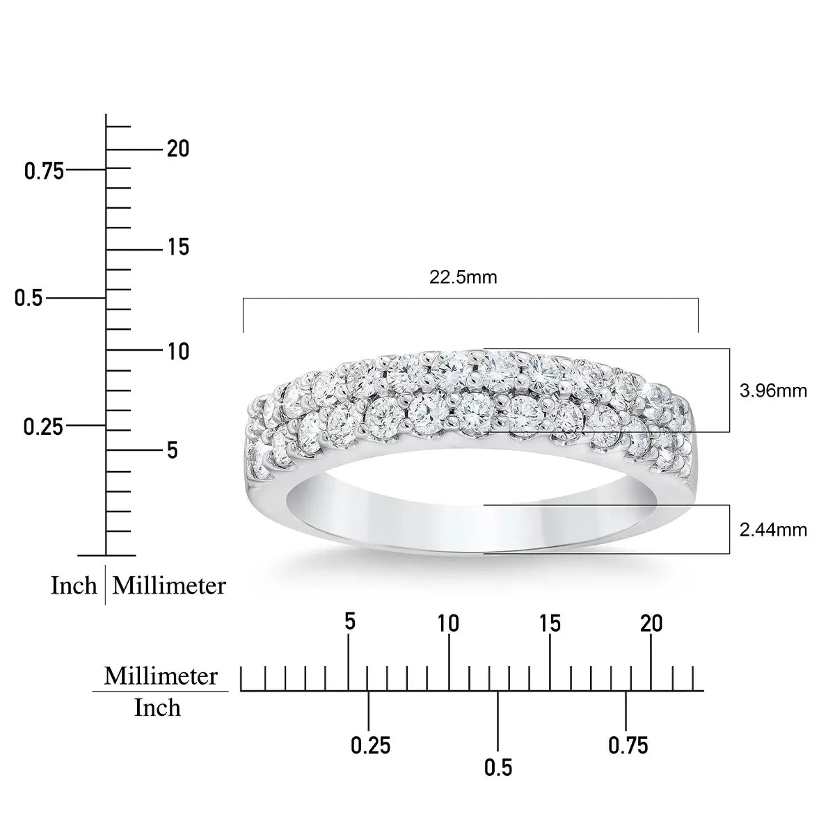 0.70ctw Round Brilliant Cut Diamond Ring, 14ct White Gold