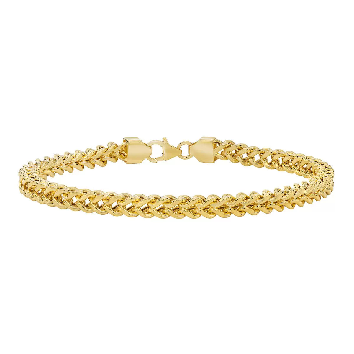 14ct Yellow Gold Franco Chain Mens Bracelet