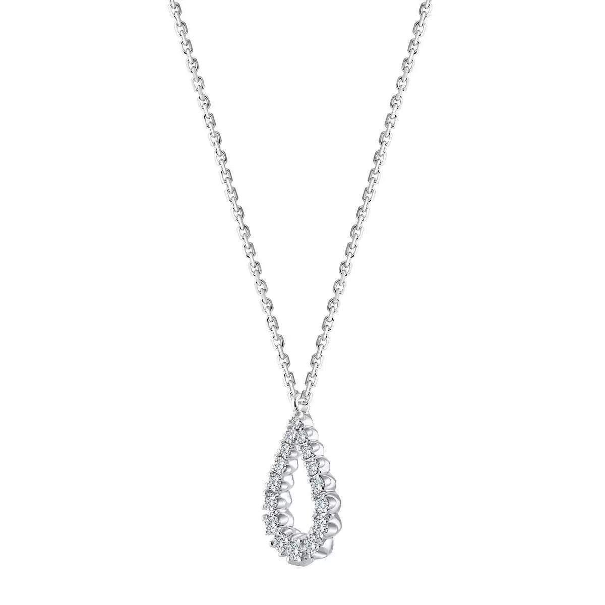 0.40ctw Round Brilliant Cut Diamond Pendant, 14ct White Gold