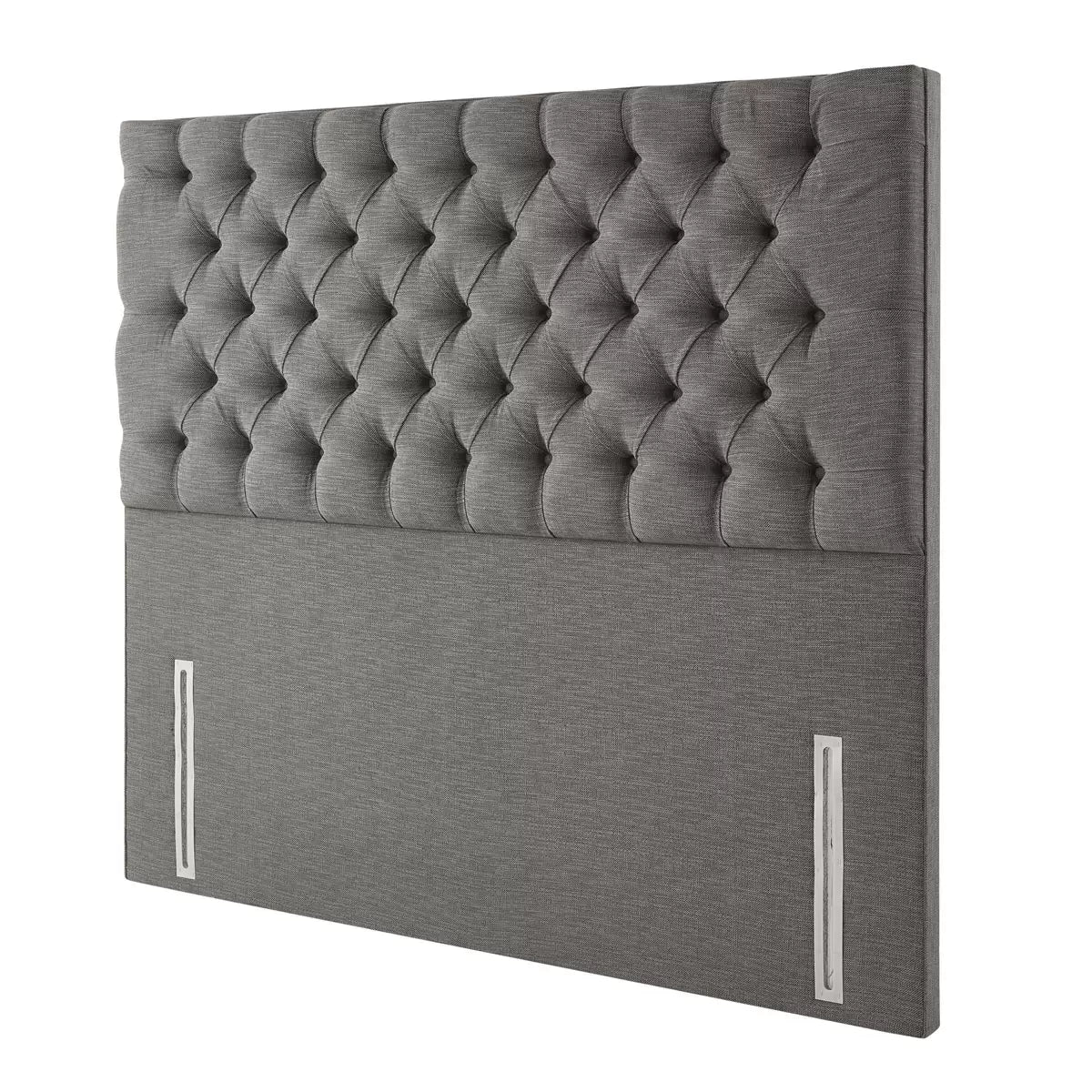 Pocket Spring Bed Company Ravello Light Grey Fabric Full Height Headboard in 3