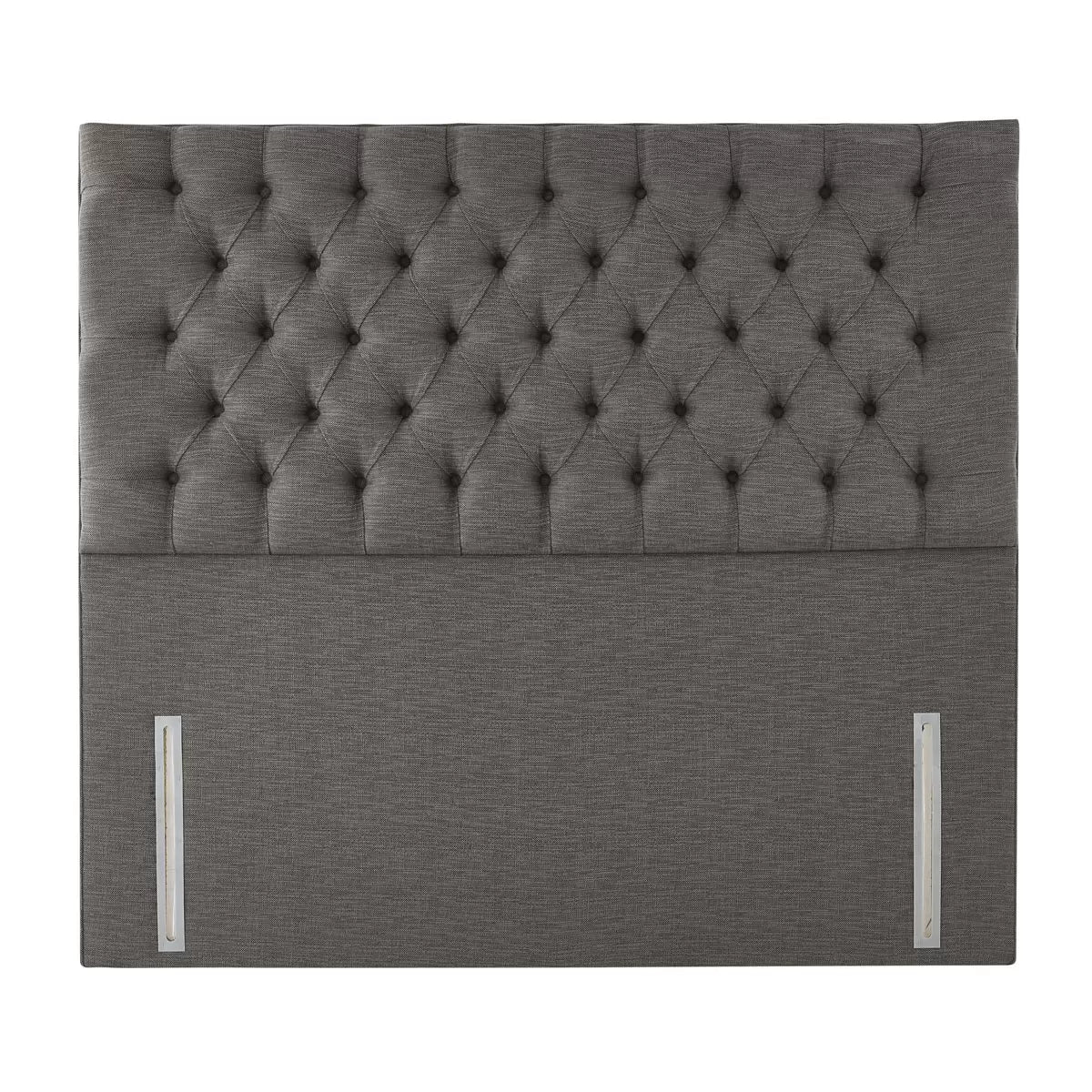 Pocket Spring Bed Company Ravello Grey Fabric Full Height Headboard in 3 Sizes