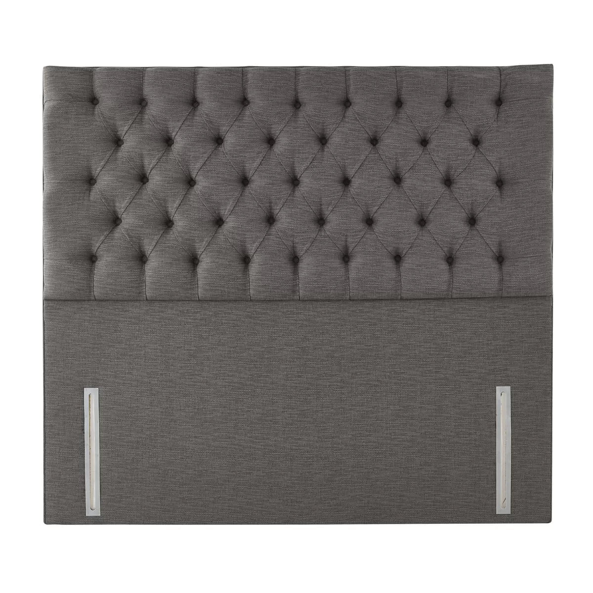 Pocket Spring Bed Company Ravello Light Grey Fabric Full Height Headboard in 3