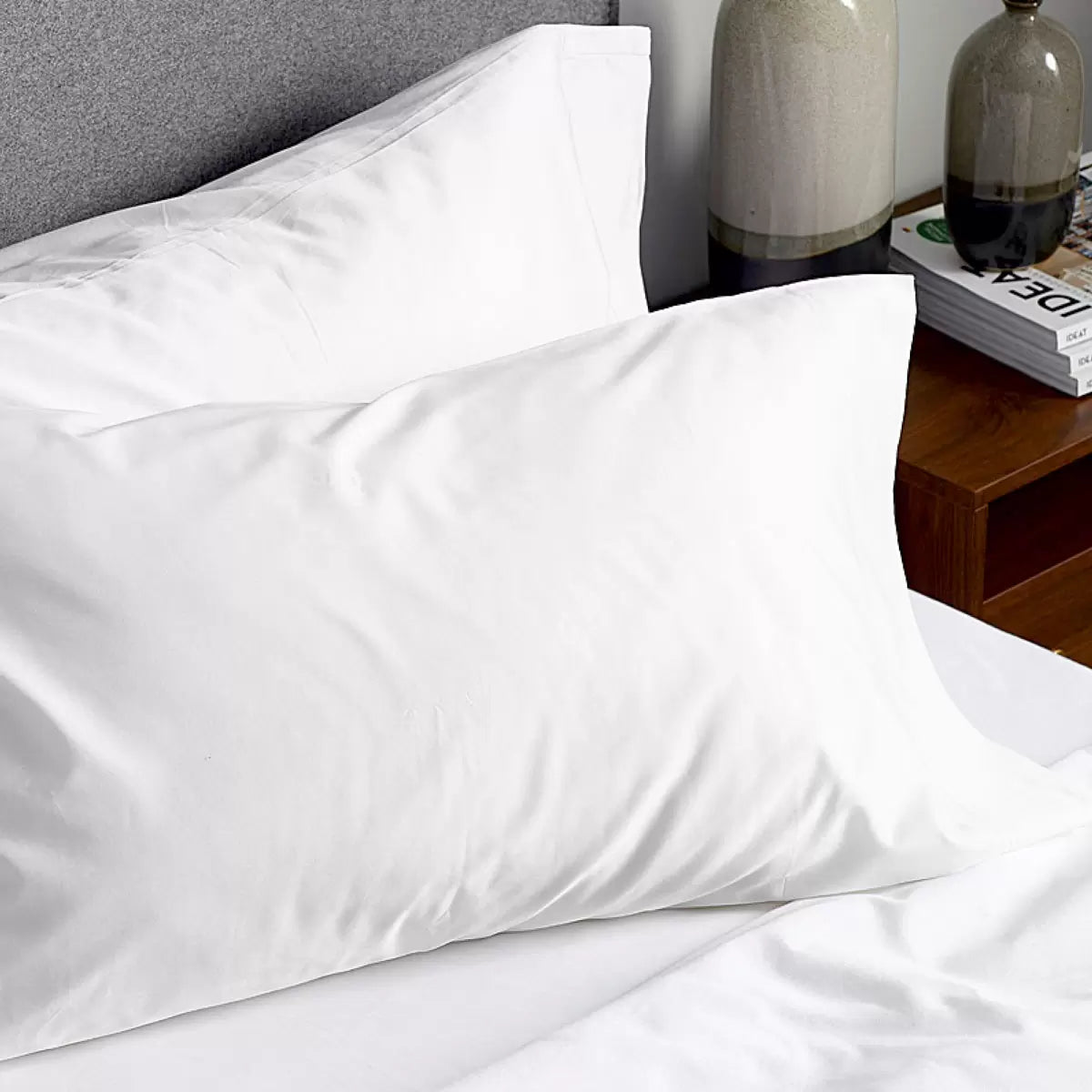 Purity Home 400 Thread Count Cotton Pillowcase Pair