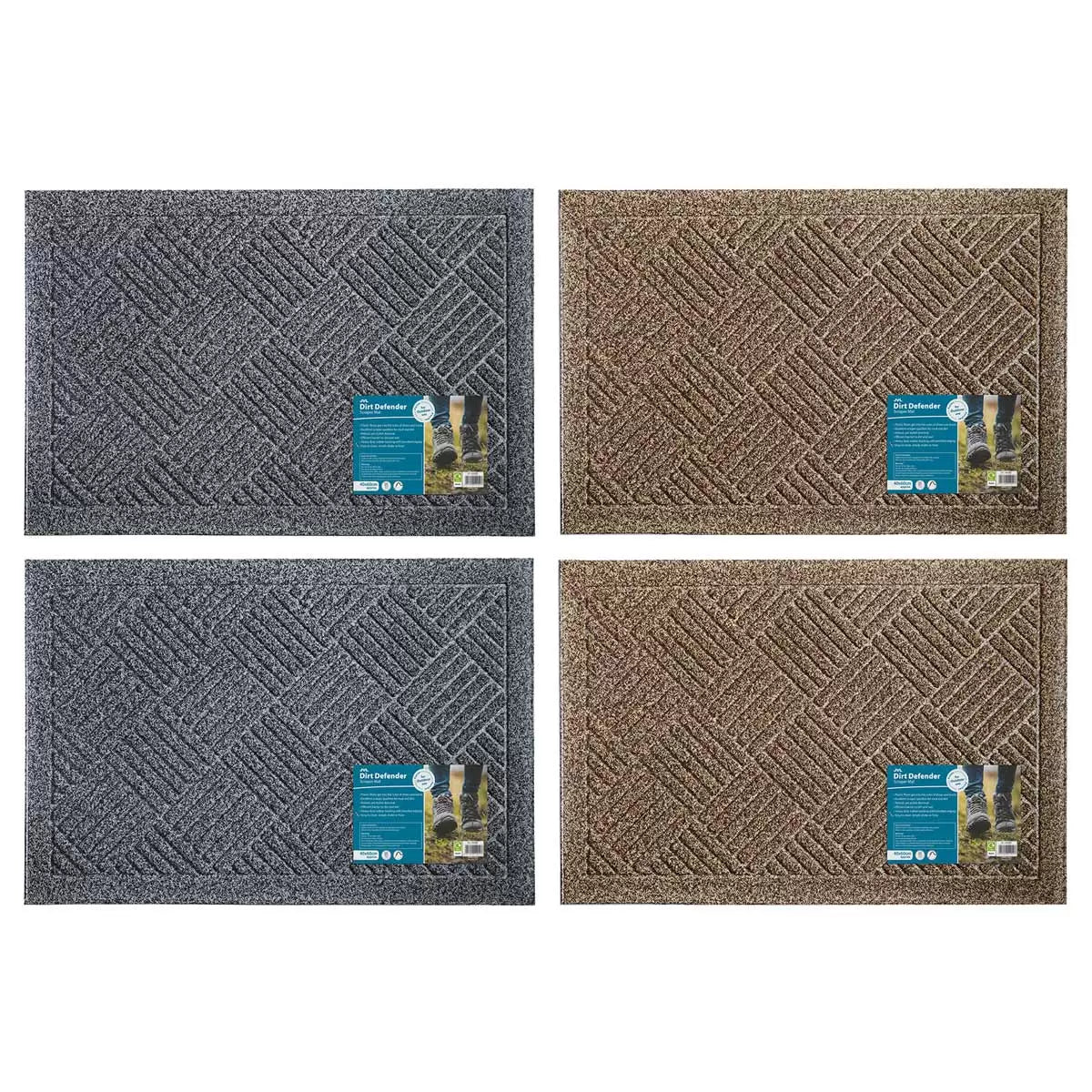 JVL Dirt Defender Door Mat, 40 x 60 cm