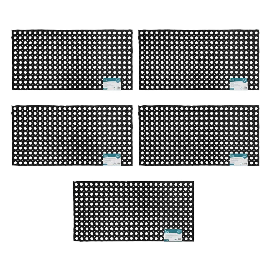 JVL Rondo Contract Rubber Floor Mat, 100 x 50 cm