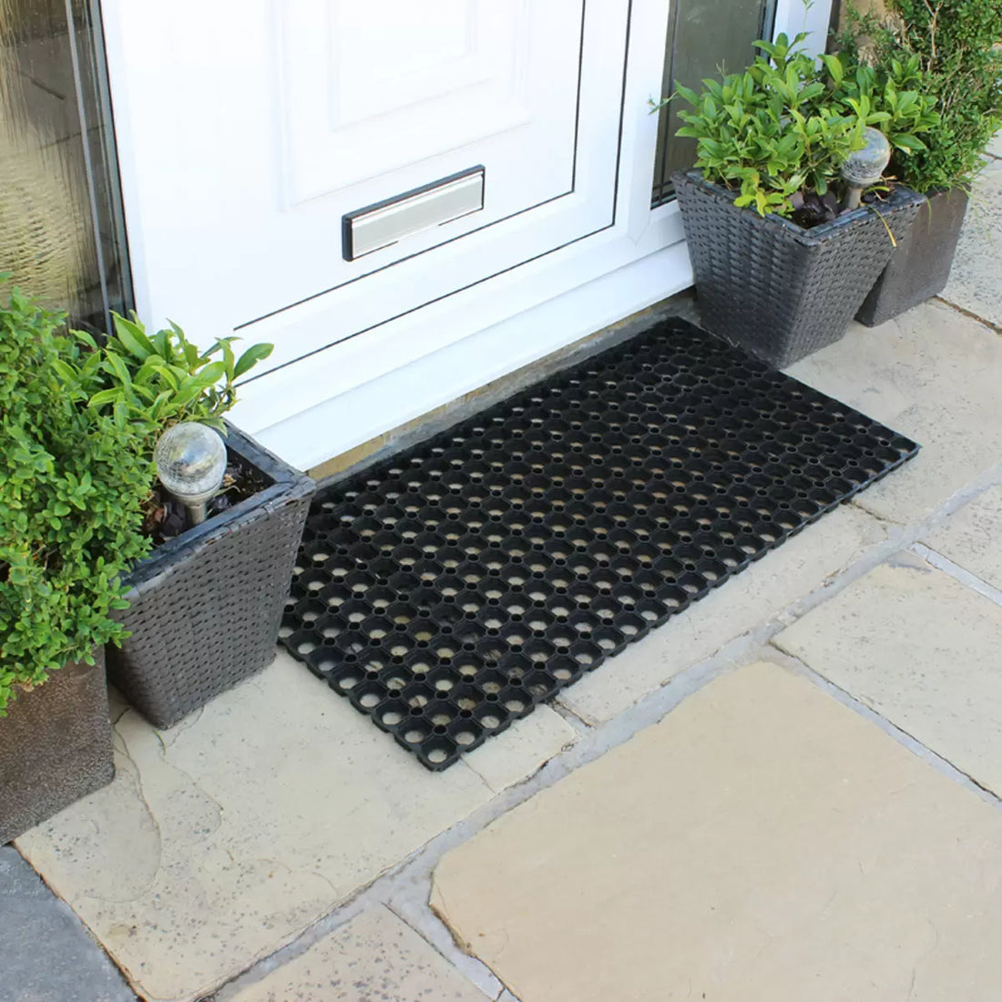 JVL Rondo Contract Rubber Floor Mat, 100 x 50 cm