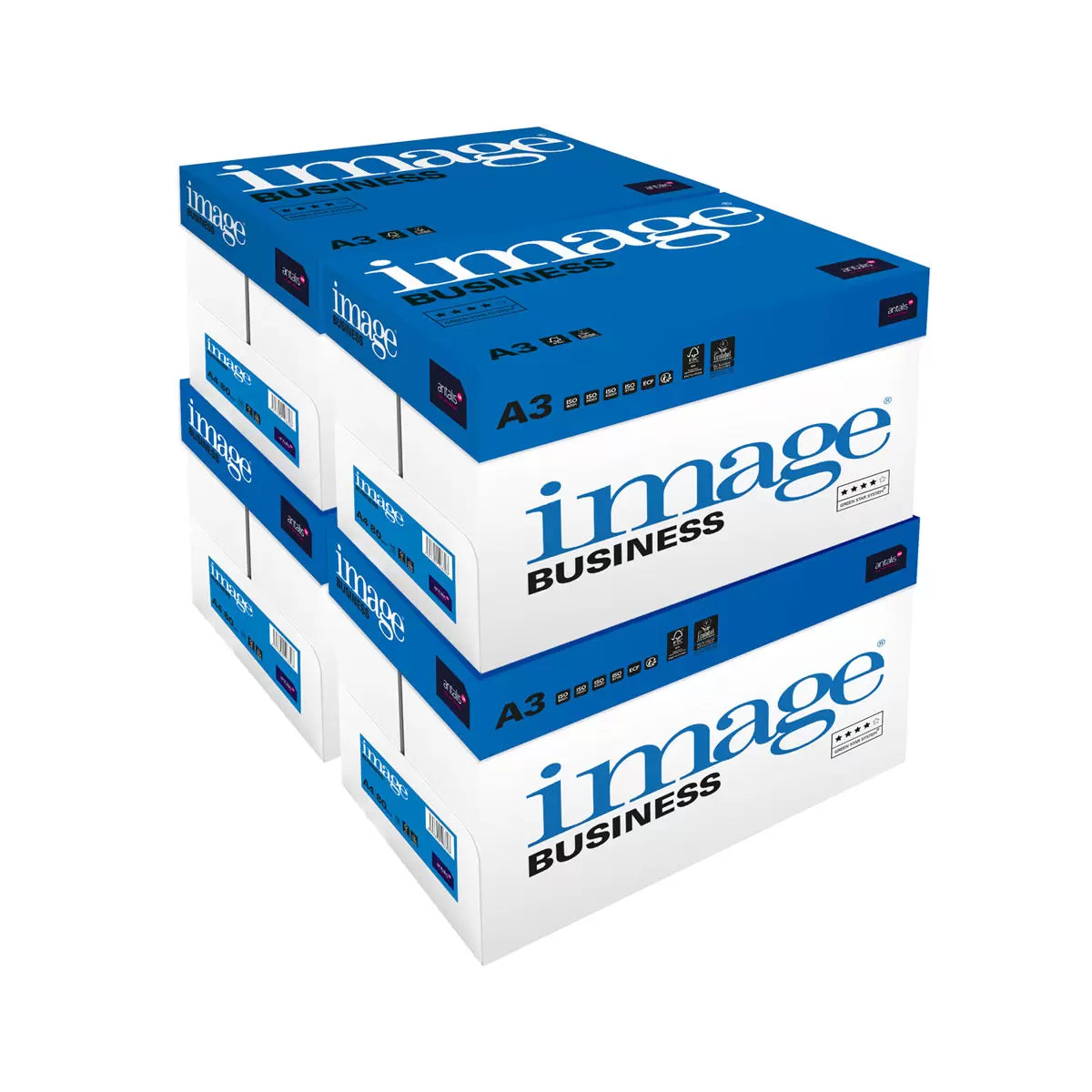 Image Business A3 80gsm 4 Boxes of White Paper - 10, 000 Sheets