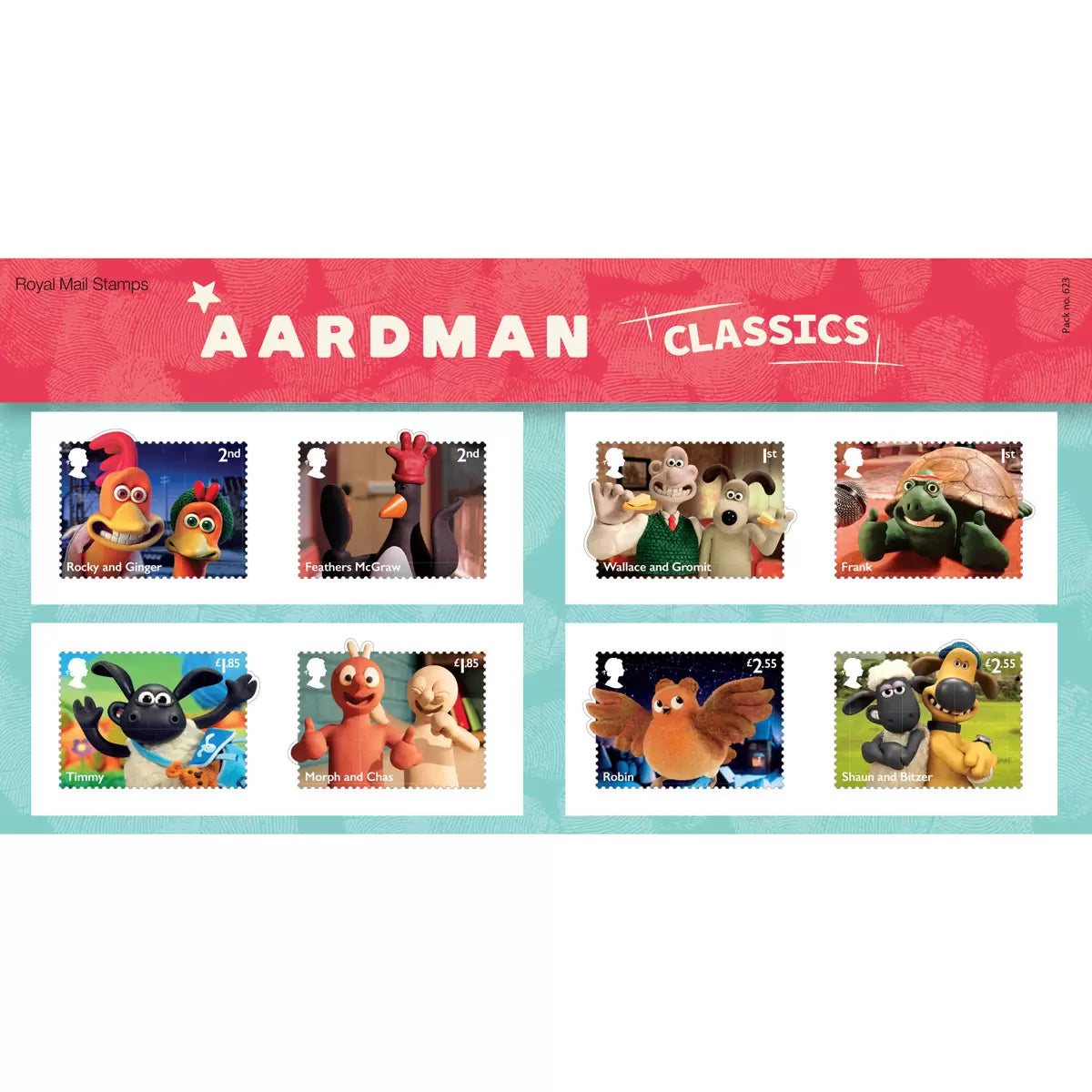 Aardman Classics Royal Mail® Affixed Presentation Pack