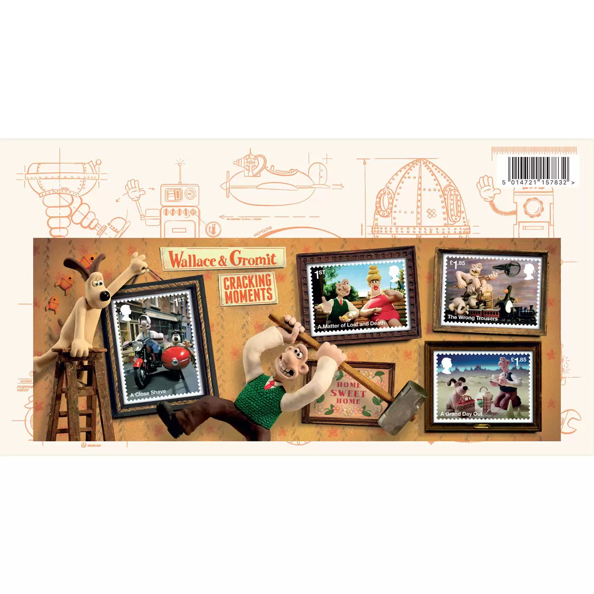 Aardman Classics Royal Mail® Affixed Presentation Pack