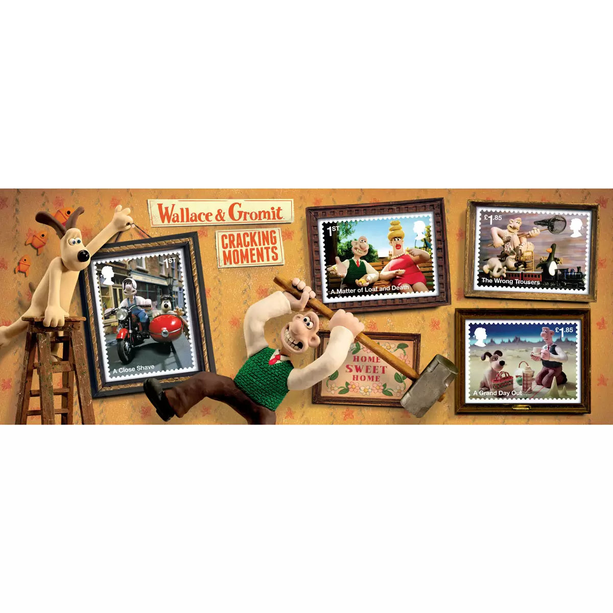 Aardman Classics Royal Mail® Wallace and Gromit Stamp Sheet
