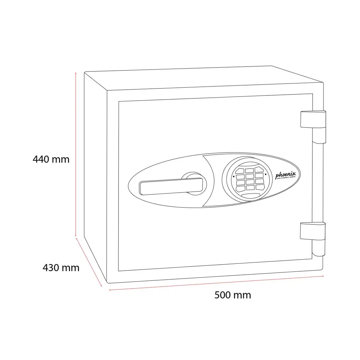 Phoenix 46 Litre Neptune HS1052E Security Safe with Electronic Lock Including