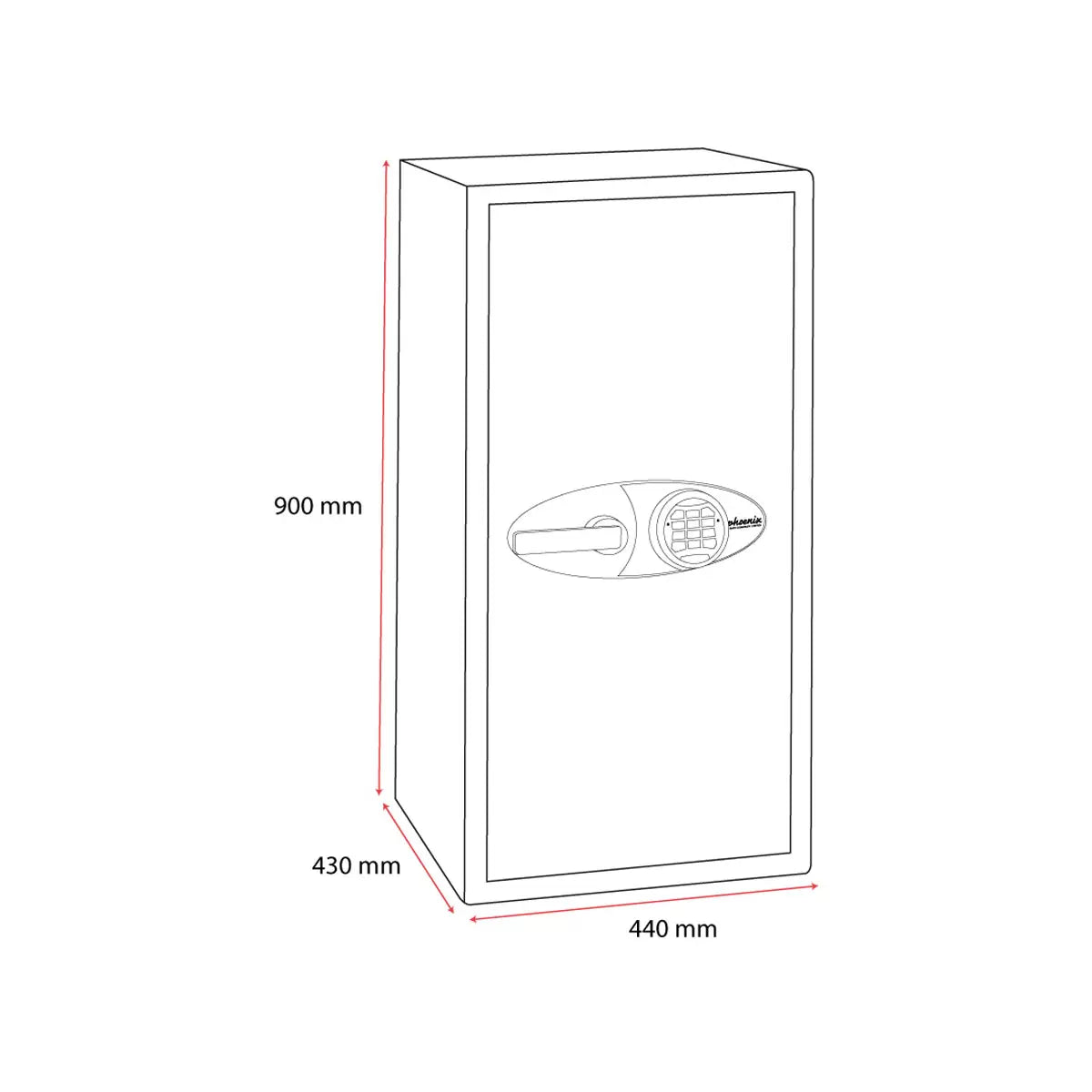 Phoenix 90 Litre Neptune HS1053E Security Safe with Electronic Lock Including