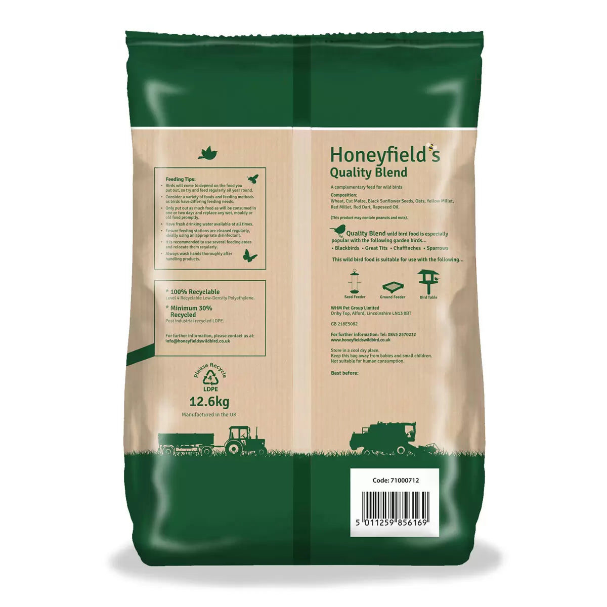 Honeyfield's Conservation Grade Quality Wild Bird Food, 12.6kg