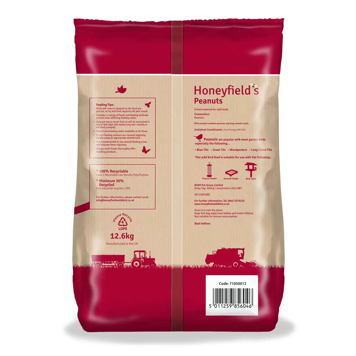 Honeyfield's Peanuts for Wild Birds, 12.6kg