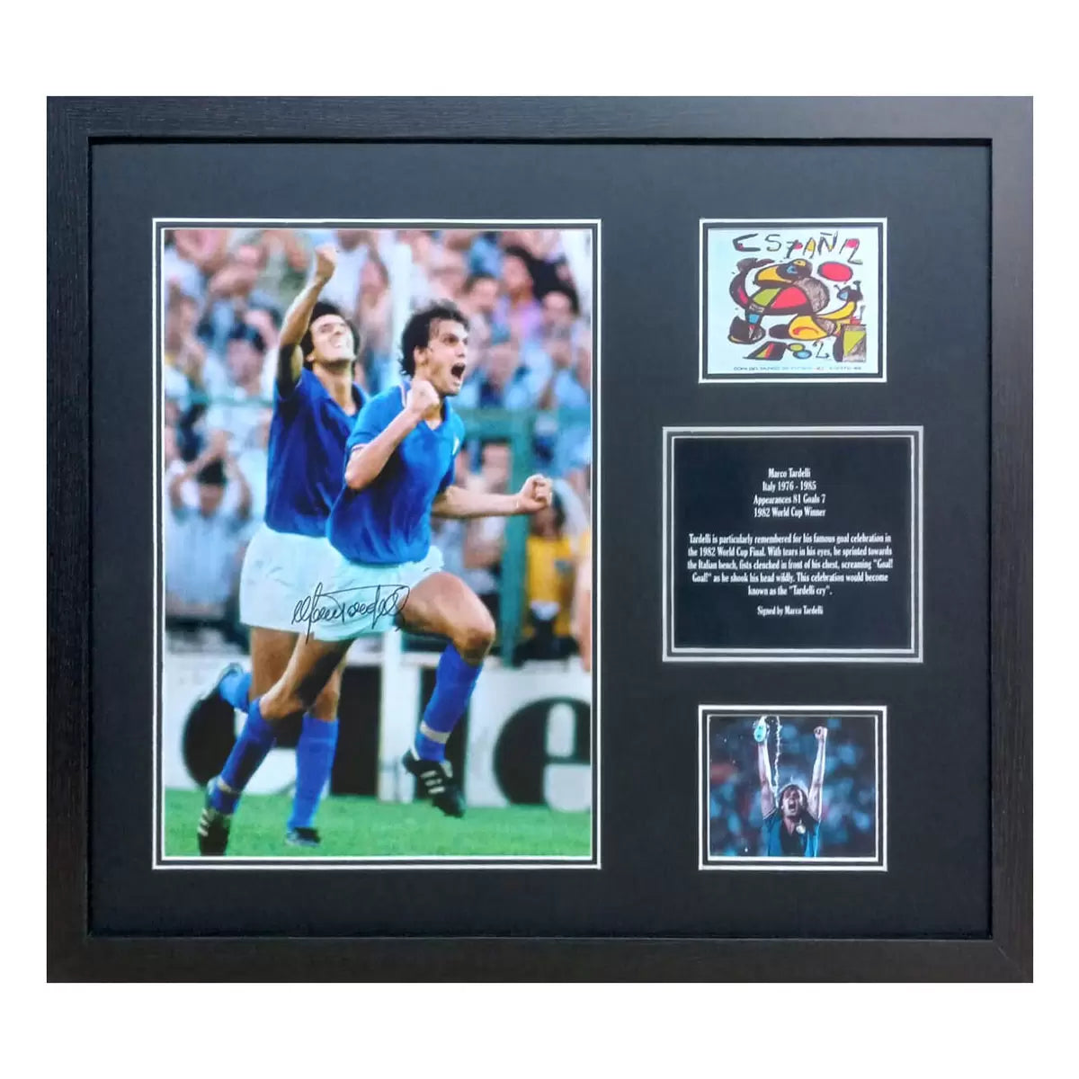 Marco Tardelli Signed Framed 1982 Italy Football Photograph